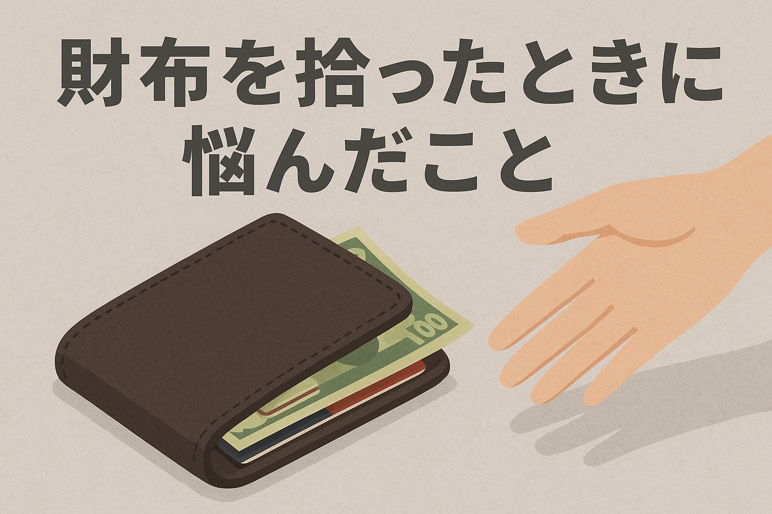 財布を拾ったときに悩んだこと