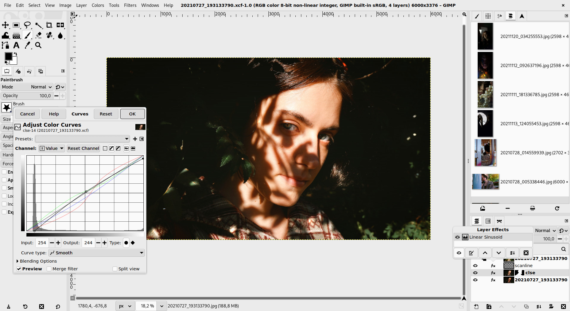 GIMP 3の編集画面